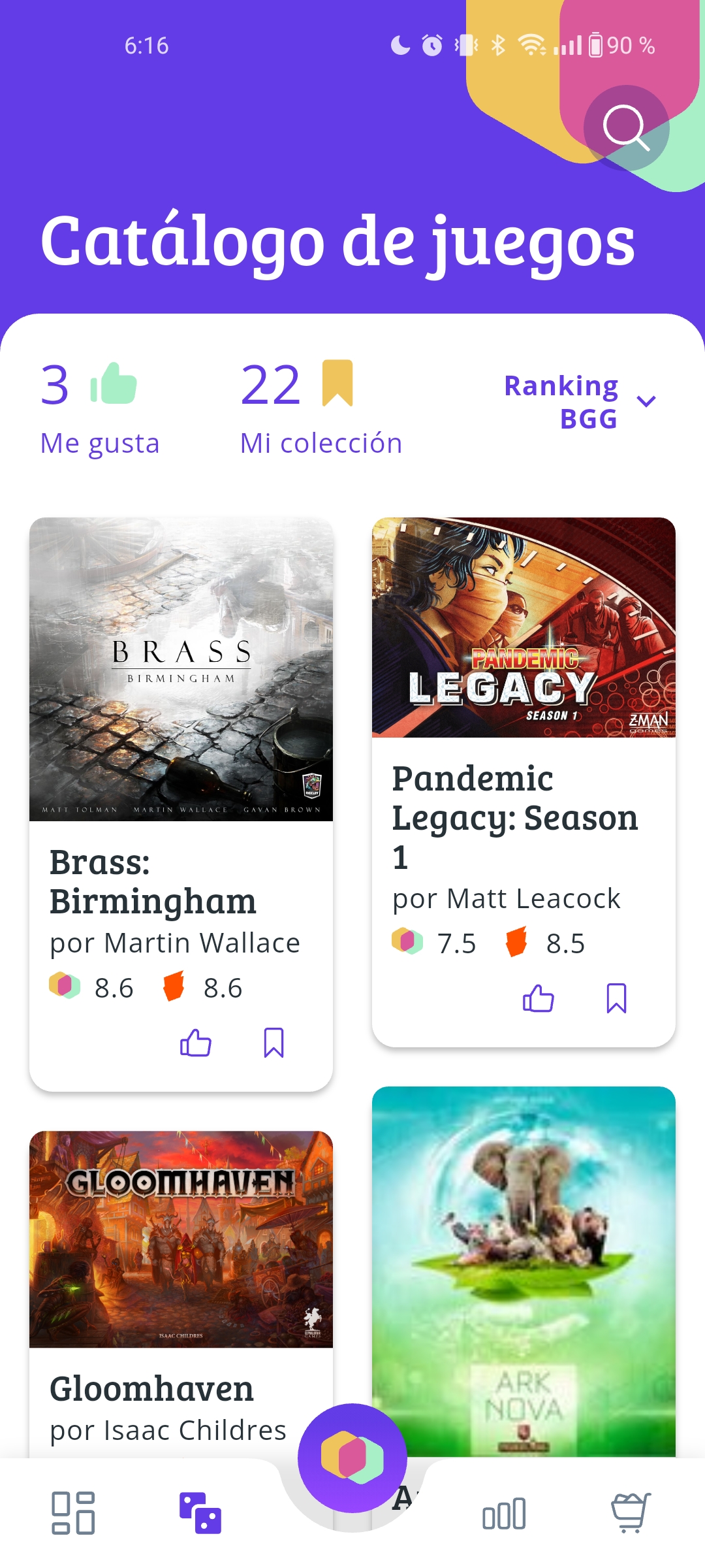 Tu colección de juegos de mesa, organizada
