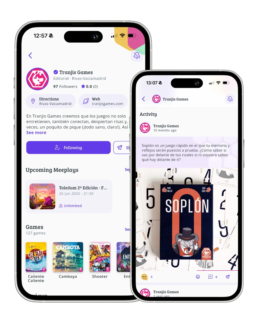 Meeplay for board game organizers