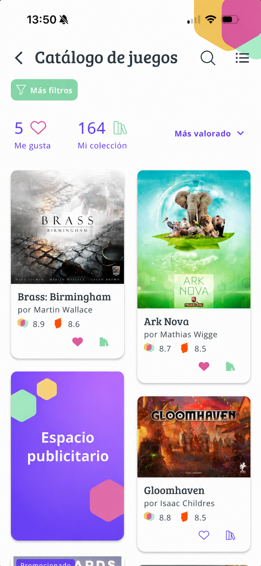 Screenshot: game catalog