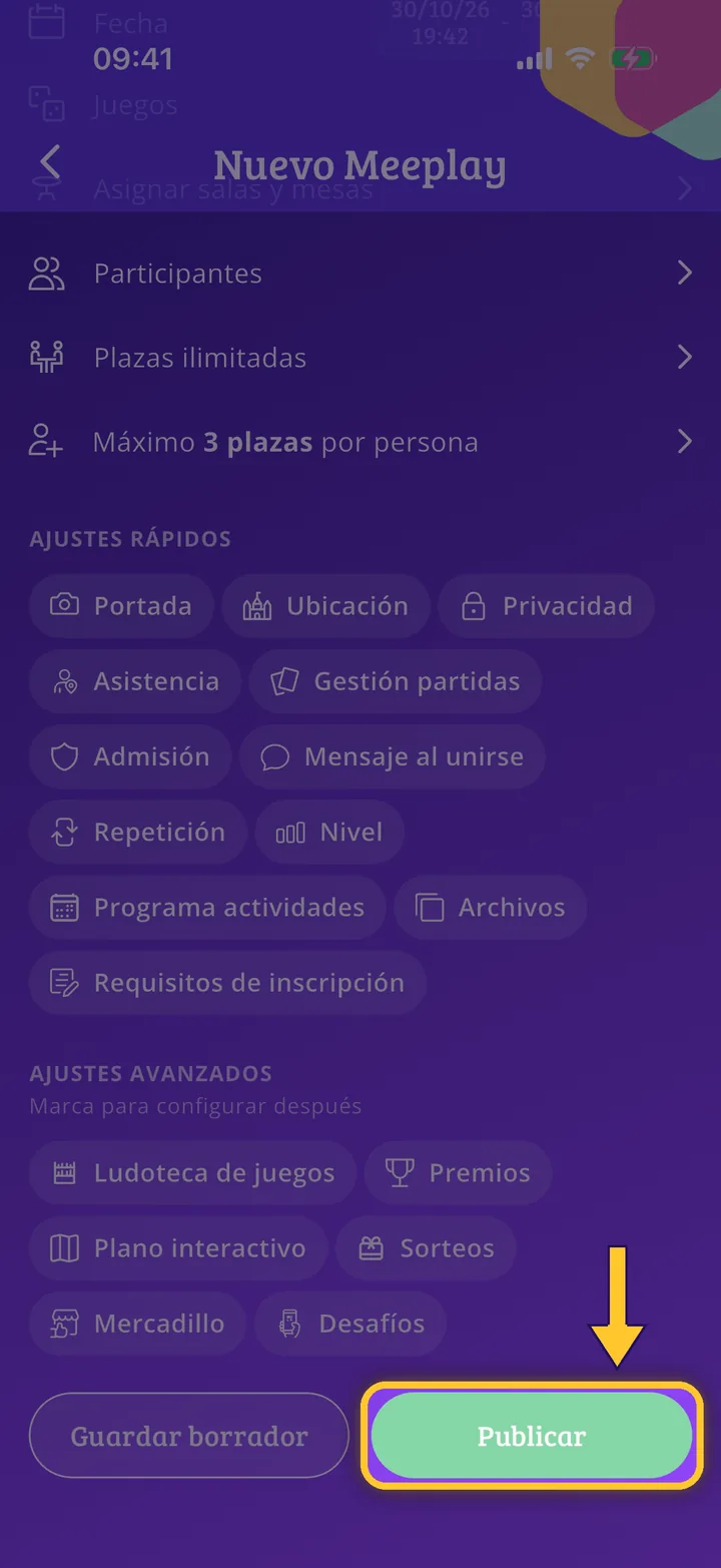 Cómo hago un Meeplay con inscripción externa