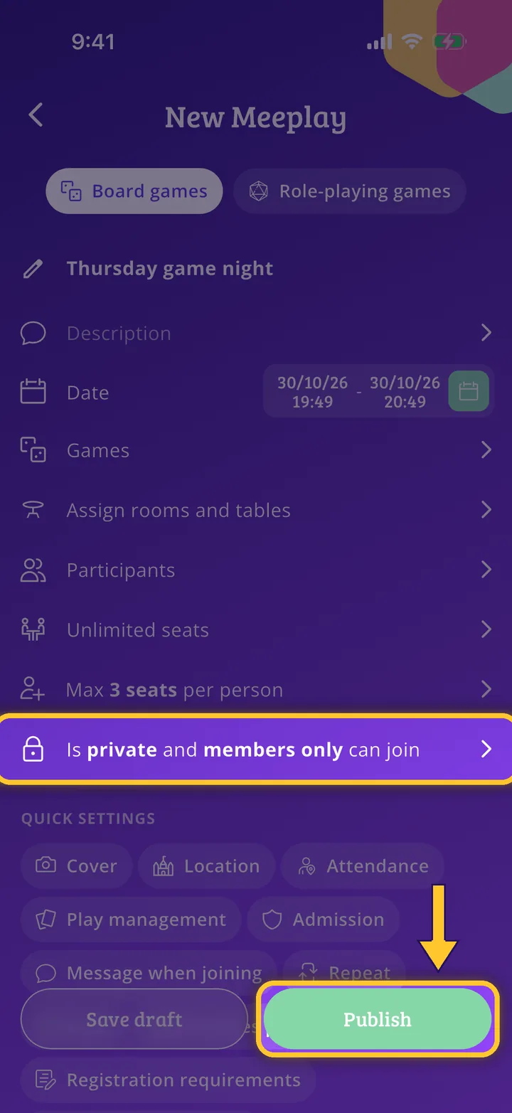How to create a members-only Meeplay