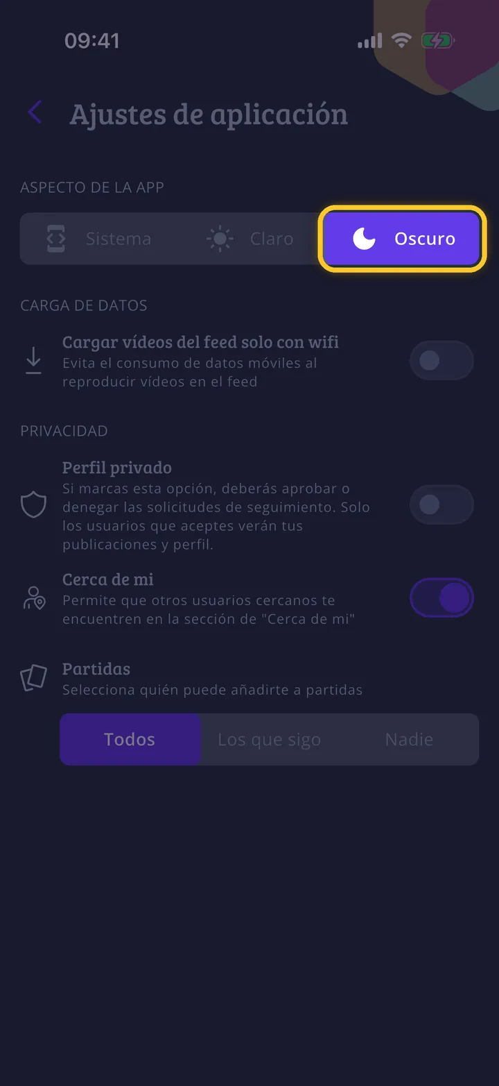 Cómo activar el modo oscuro